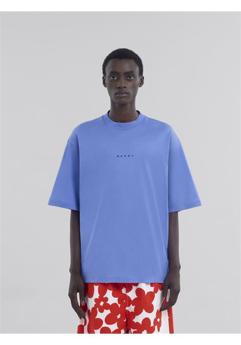 logo t-shirt man blue MARNI | HUMU0223P1 USCS87LOB26